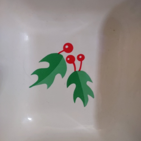 Art Form Ind Christmas Tree Chip Dip Rigid Plastic Divided Serving Tray Vintage - Picture 7 of 13